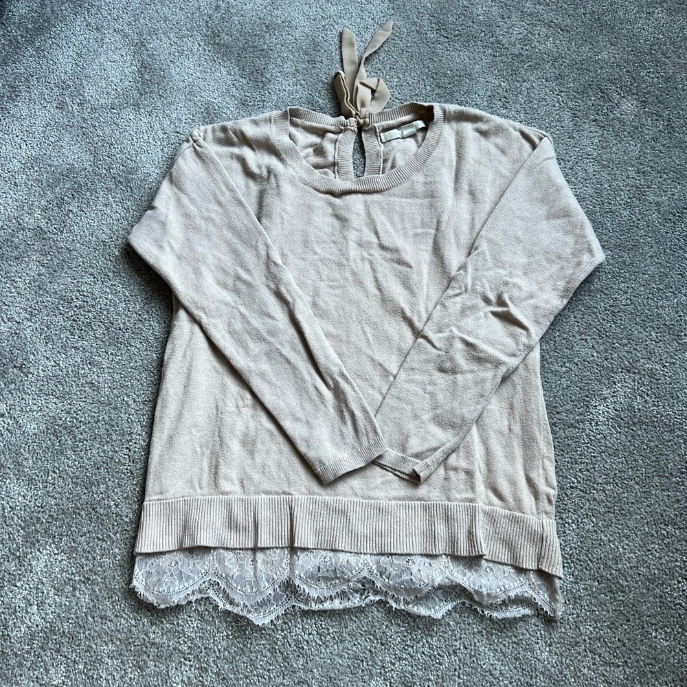 Lauren Conrad // laced cream sweater